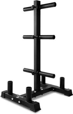 Image de Support pour haltères - Capacité de 360 kg - 4 supports pour barre de musculation - Acier - Rangement compact