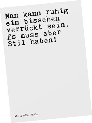 Produktbild von Mr. & Mrs. Panda Postkarte Man kann ruhig ein... - Weiß - Geschenk, Spruch Sprüche Weisheiten Zitate Lustig Weisheit Worte, Frau, Grußkarte, Frauen, Ansichtskarte