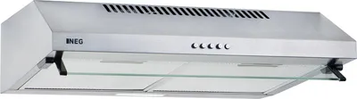 Produktbild von NEG Unterbau Dunstabzugshaube NEG15-AT+ 60cm mit Doppelmotor, 384 m³/h, Abluft & Umluft  Farbe: silber