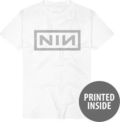 Produktbild von Nine Inch Nails T-Shirt Herren Core Logo weiß Band-Merch, Bands 100% Baumwolle M