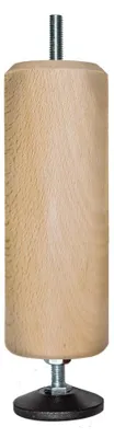 Holz-Bettfüße, verstellbar, 2 Stk., 5,5 x 5,5 x 15 cm, natur