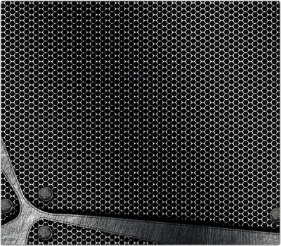 Produktbild von Spritzschutz Herdabdeckplatte Schneidebrett aus Glas 3D Metallhintergrund 1-Teilig (60x52cm)