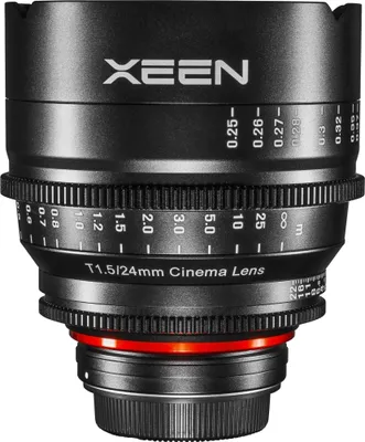Produktbild von Samyang XEEN Cinema 24mm T1,5 Canon EF Vollformat Objektiv MF Cine Video Lens für hohe Auflösungen mit Follow Focus Zahnkränze (1021604)