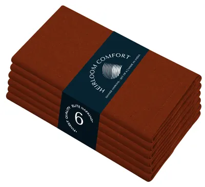 Baumwollservietten, 6 Stück, 43 x 43 cm, waschbar, wiederverwendbar
