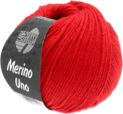 Produktbild von Lana Grossa MERINO UNO 50 g extrafeine Wolle mit Superwash-Ausrüstung 125 m Farbe 026 - Rot