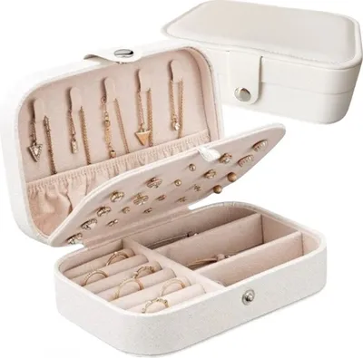 Produktbild von Schmuckkästchen, Koffer, Organizer, weiße Box pd160b.