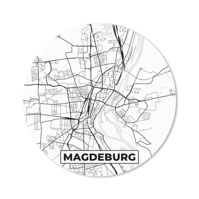 Produktbild von MuchoWow® Mauspad Mousepad Karte - Magdeburg - Stadtplan 20x20 cm - Mousepads - Maus Mat - Pad - Mausunterlage - Schreibtischmatte