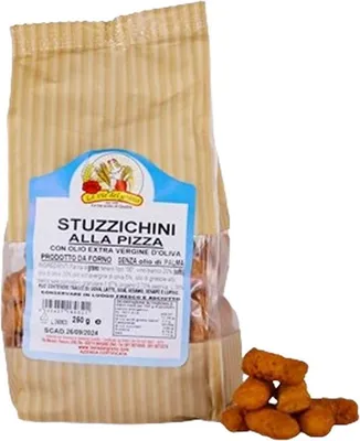 Obrázek produktu pro Stuzzichini Tradizionali Alla Pizza 250 g italská pochoutka s příchutí pizzy
