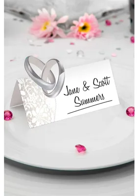 Produktbild von Tischkarten Namensschilder für Hochzeit - 36 Stück