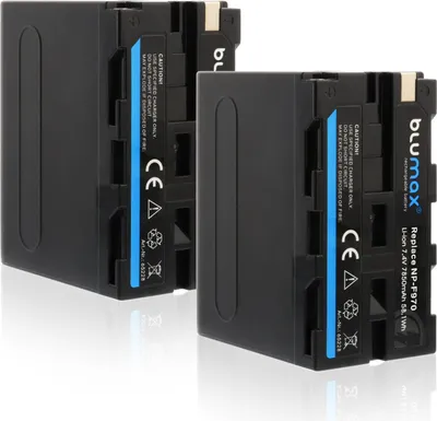 Produktbild von 2x Blumax Akku | für Sony NP-F970 Digitalkamera | Kapazität 7850mAh  |Spannung 7,2Volt | Video- und  Kamerazubehör