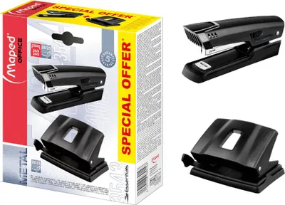 Produktbild von Hefter- und Lochersatz 25 Blatt MAPED Essentials Box mit Ventil (1) 898014