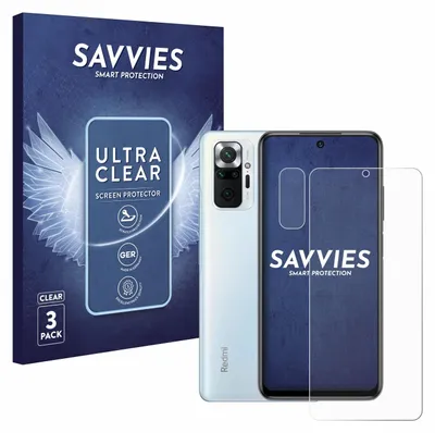 A product box and a smartphone with a screen protector are displayed.