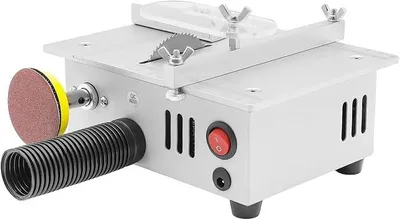 Zdjęcie produktu dla Miniatkowa stół warsztatowy z piłą tarczową, 4 ostrza, 5000 obr./min, do obróbki drewna, elektryczna piła tarczowa, stół warsztatowy, zakres cięcia ostrza: 0,1-15 mm, regulowana wysokość, przenośna, precyzyjna piła stołowa, do cięcia, do majsterkowania