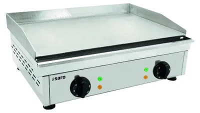 Productafbeelding van Saro FRY TOP GM 610 L, roestvrij staal, vrijstaand, roestvrij staal, 2 zones, draaiknoppen, 300 °C