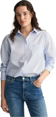 Immagine prodotto di Gant Camicia a maniche lunghe in popeline dal taglio rilassato Blu 36 Donna Blu 36