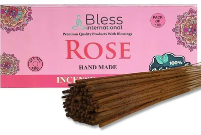 Productafbeelding van Handgemaakte wierookstokjes, met de hand gedompeld, rozengeur, 100 stuks (150 gram)