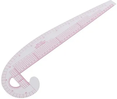 Französisches Kurvenlineal 58cm - Transparentes gebogenes Lineal für Modedesign, Nähmuster und Schneider