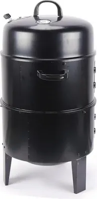 Image de Barbecue-fumoir, cuisson multifonctionnelle, modèle portable, noir