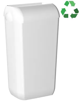 Produktbild von Marplast ECOLORED Wand-Abfalleimer mit Deckel 23l, ABS, Soft Touch, Weiß