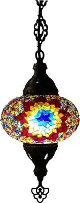 Immagine prodotto di Lampada a sospensione Oosterse Mozaïek multicolore - Lampada turca fatta a mano per un ambiente accogliente