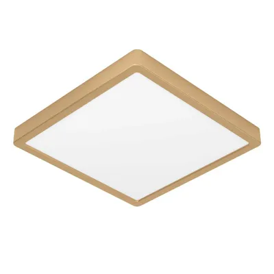 Produktbild von Eglo 900184 FUEVA 5 LED Deckenleuchte 20,5W 285x285mm Messing-Gebürstet Weiss warmweiss
