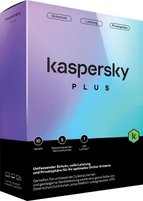Produktbild von Kaspersky Plus 10 Geräte Box ohne Medien (DE)