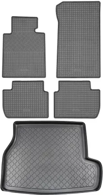 Imagen del producto de BMW Serie 3 E46 Touring (familiar, 5 puertas) de 1998 a 2005.08. Juego de alfombrillas de goma + alfombrilla para el maletero