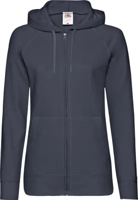 Produktbild von Fruit Of The Loom Damen Kapuzenjacke / Kapuzen-Sweatshirt / Hoodie mit Reißverschluss, tailliert BC2658 (Medium) (Marineblau)