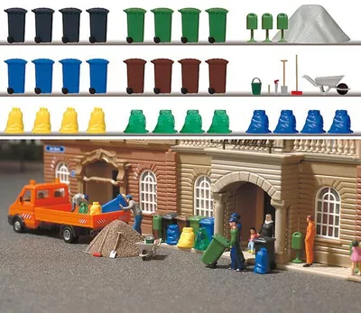 Immagine prodotto di Busch H0 1136 Set per rifiuti - NUOVO