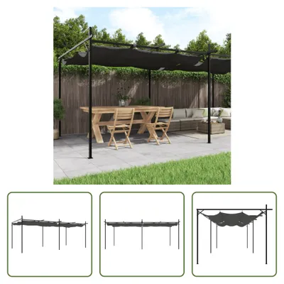 Obrázek produktu pro The Living Store Pergola s posuvnou střechou antracit 589x292x230 cm