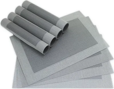 Produktbild von Tischsets BORDA 8er Set Schwarz-silber als Tischuntersetzer