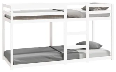 Produktbild von vidaXL Etagenbett Weiß 80x200 cm Massivholz Kiefer
