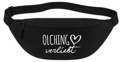 Produktbild von Huuraa Bauchtasche Olching verliebt 2,5 Liter Black Polyester Crossbody Bag Geschenkidee