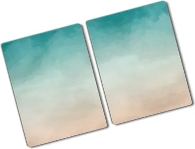 Produktbild von Tulup Glas Herdabdeckplatte - 2x40x52 cm - Glaskeramikkochfeld-Abdeckung Spritzschutz Glasabdeckplatte Kochplattenabdeckung und Schneidebrett - Zweiteilig - Kunst: modern & klassisch - Abstraktes - Mehrfarbig