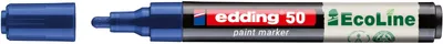 Zdjęcie produktu dla Edding – marker do malowania 50 EcoLine na bazie wody, 2–3 mm, niebieski | 10 sztuk