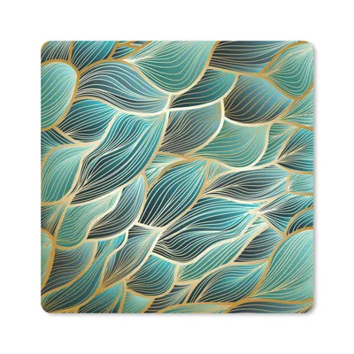 Produktbild von MuchoWow® Mauspad Mousepad Muster - Gold - Abstrakt - Welle 20x20 cm - Mousepads - Maus Mat - Pad - Mausunterlage - Desk Mat - Bureauartikeln