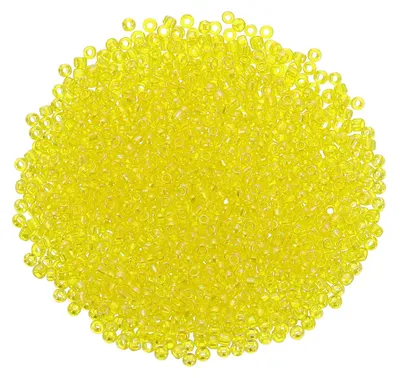 Imagen del producto de Esferas de vidrio de 2 mm, 1600 unidades, color amarillo, para manualidades