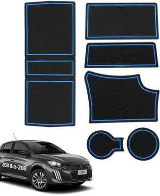 Produktbild von Antirutschmatten 6-teilig schwarz blau für Mittelkonsole