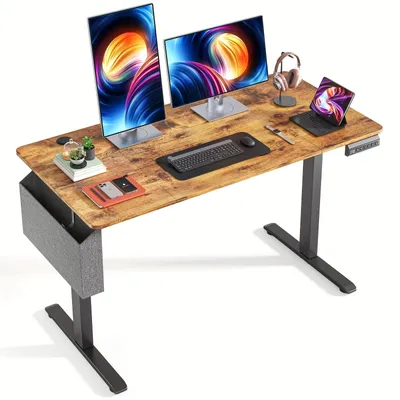 Imagen del producto de Escritorio - Mesa de escritorio - Espacio de trabajo - Trabajo de oficina - Escritorio para eSports - Altura ajustable - Tablero de madera