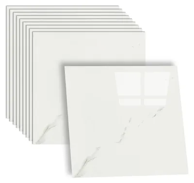 Productafbeelding van Solidchoice - Set van 10 Zelfklevende Tegels Marmer Wit 30 x 30 cm