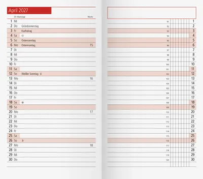 Produktbild von 2027 rido/idé PlankalenderTM11Ersatzkalender1M/2S