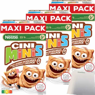 Produktbild von Nestlé Cini Minis Maxi Pack 3er Pack (3x625g Packung) + usy Block