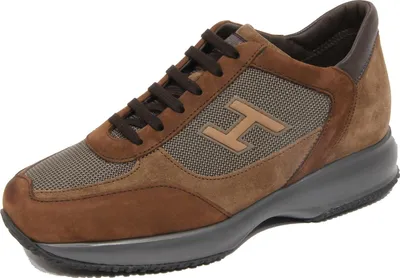Produktbild von G3604 sneaker uomo HOGAN INTERACTIVE brown suede/fabric shoes men