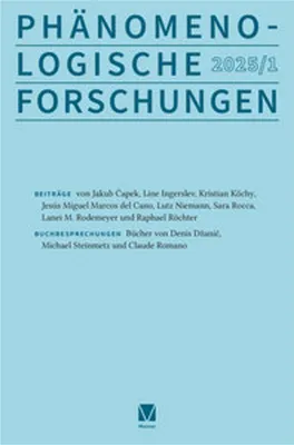 Produktbild von Phänomenologische Forschungen 2025-1