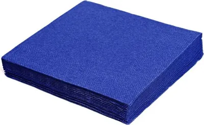 Zdjęcie produktu dla Kolorowe serwetki papierowe trójwarstwowe - 33 cm x 33 cm / niebieski / 20 szt