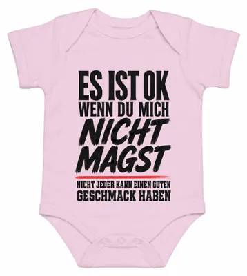 Obrázek produktu pro Je v pořádku, pokud se mi nelíbíte. Výrokové tričko, sarkasmus, humor. Dětské body, růžová barva, velikost 0/3