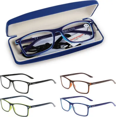 Image de Lunettes de lecture Distinguo Raffaello, coffret de 24 pièces, 6 niveaux de correction, 4 couleurs, finition douce