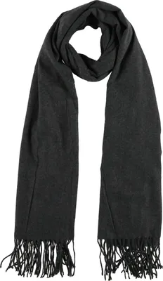 Produktbild von XXL Schal Damen Schultertuch Halstuch Stricktuch mit Fransen Anthrazit