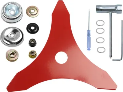 Immagine prodotto di INF Lama decespugliatore 3 denti acciaio inox 22.5cm giardino 15 pezzi