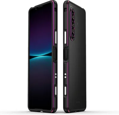 Image de Pour Sony Xperia 1 VII Aurora Series : coque de protection métallique avec protection pour l'appareil photo, couleur violette